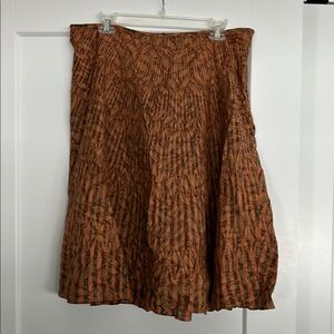 Liz & Co Brown A-Line Skirt size 14